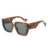 New square thick frame jelly color large frame round face Internet celebrity sunglasses UV protection personalized outdoor sunglasses