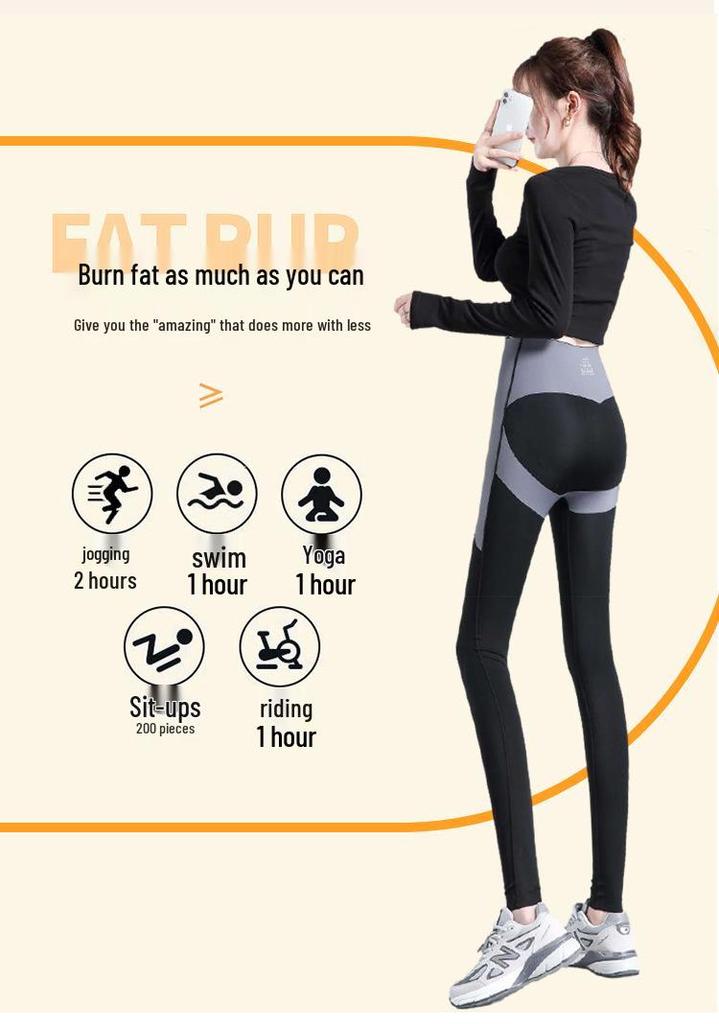 Women's and Girls' High-Waist Plus Size Slimming Yoga Pants - Spring/Summer Sports Wear