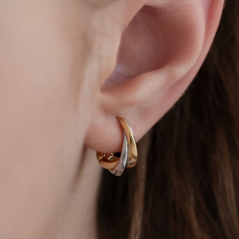 TATIANA Mystic Twist Hoop Earrings EC3127 (M/L)