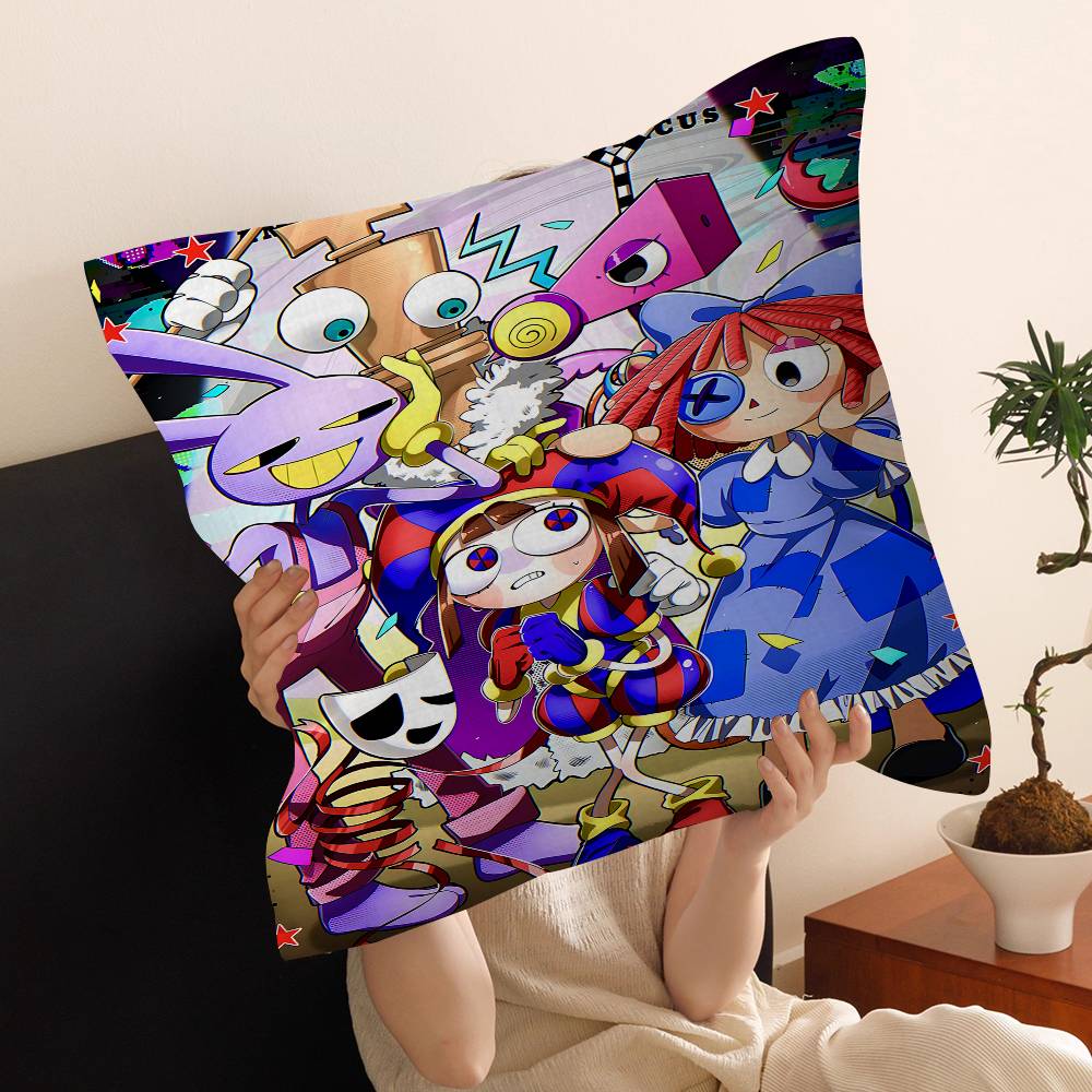 Cartoon The AAmazing DDigital CCircus Pillow Anime Pillow Sofa Bed Head Pillow Cover Cushion Cover 45x45 Cm Fashion