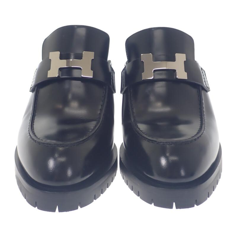 

HERMES Мюлі чорні Теляча шкіра Жіночі