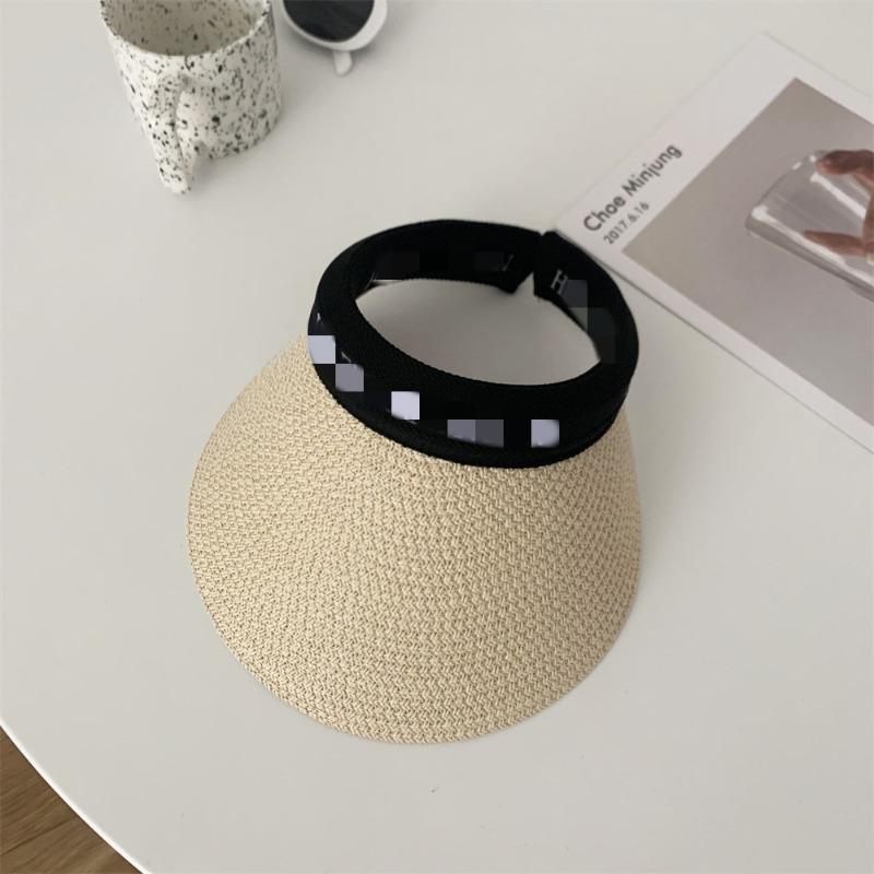 High quality summer fashion sunshade sun hat straw headband empty top hat summer sports women's hat