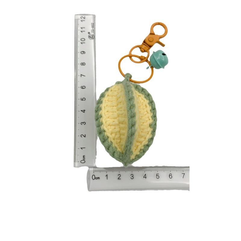 Handmade Halloween Pumpkin Crochet Keychains & Ornaments