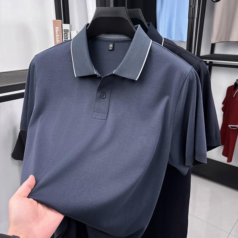 Yiliteng Men s Business Casual Short-Sleeve Polo Shirt 180/XL