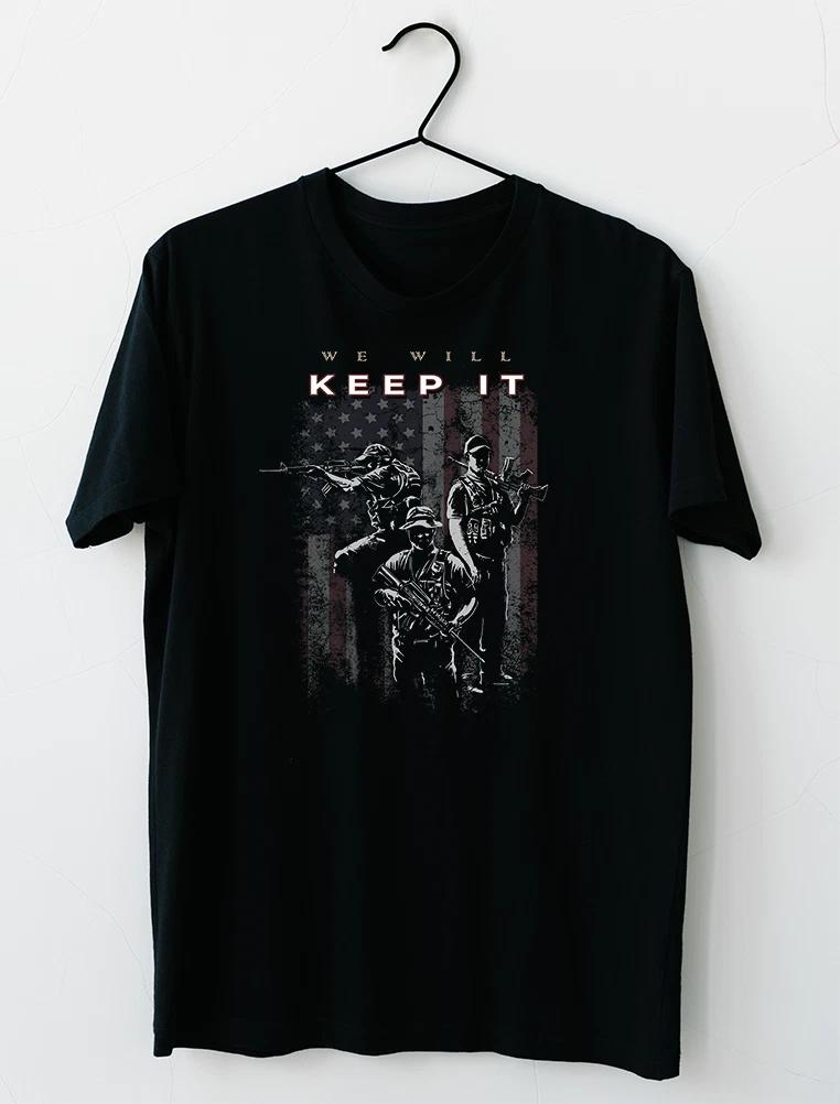 American Flag They Will Keep It Soldiers T-Shirt M-2XL M