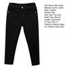 Men Jeans Buttons Zipper Fly Slim Fit Small Leg Jeans Solid Color Multi Pockets Design Stretchy Denim Pants