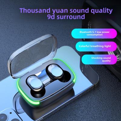 Bluetooth Kopfhörer Schillerndes LED-Licht Binauraler In-Ear Touch Musik Kopfhörer Stereo