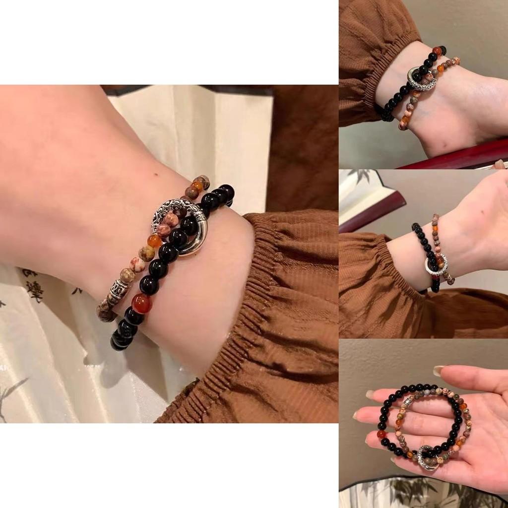 Stylish Rustic Peace Bead Bracelet Unique High-end Design Perfect For Couples