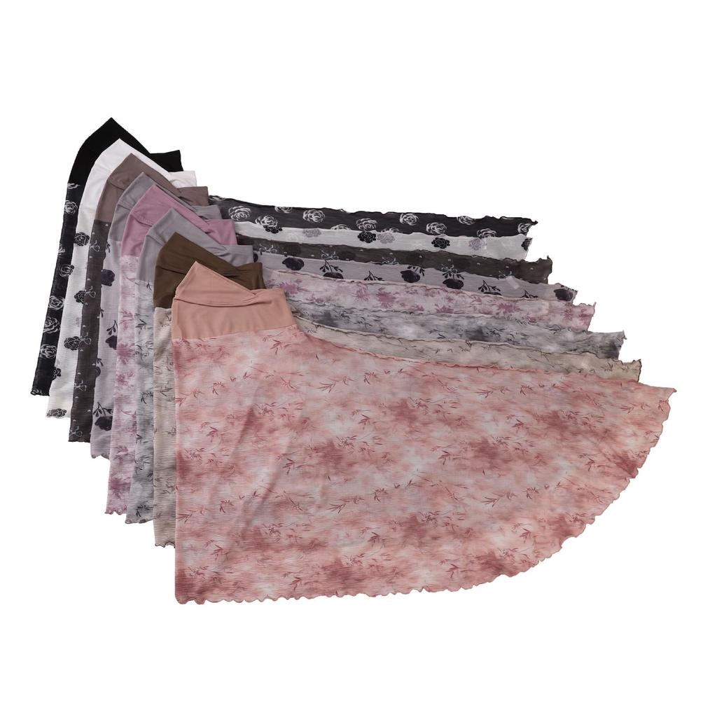 Vintage Mesh Ruched Snood: Elastic Headscarf & Wrap