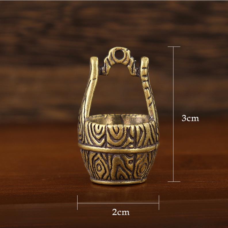 Pure Brass Yuanbao Gold Ornament - Retro Chinese Home Decoration Gift