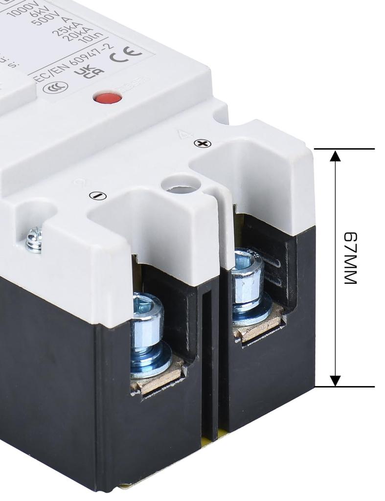 Wyłącznik DC DIHOOL, 125A, 2P, DC12-500V, MCCB, do obwodów DC takich jak wytwarzanie i magazynowanie energii słonecznej