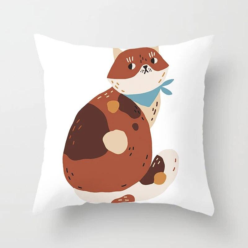 Totenkopf Katze Schwarz Heimdeko Kissenbezug Unartig Sofa Autodekoration 45x45cm Kissenbezug Quadratisch Polyester