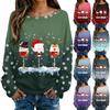 Weihnachts-Sweatshirts für Damen, Strickpullover, süßes Hemd, Herbst, Rundhalsausschnitt, Pullover, Tops