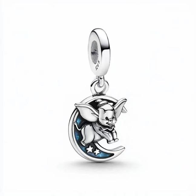 Charms Miniso Disney Coffin Cheshire Cat Dumbo Winnie Plata De Ley 925 Silver Jewelry Beads Bracelet For Women Trinkets