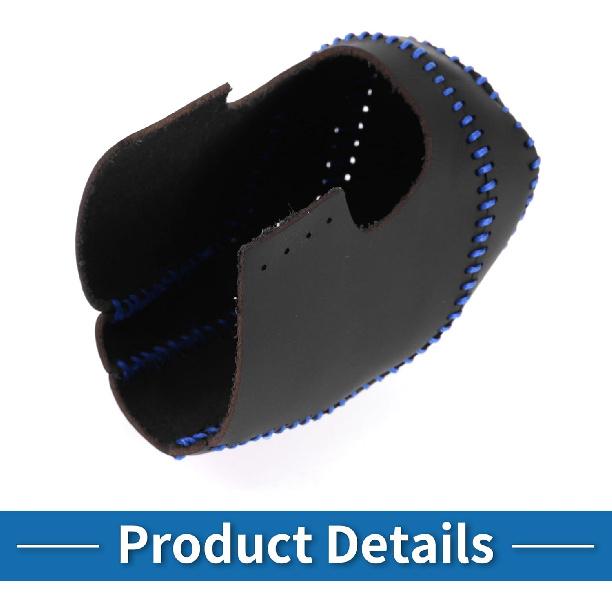 Anti-Slip Gear Shift Knob Cover Car Stick Shifting Handle Protector for Toyota Camry 2018-2024 Black Blue Faux Leather
