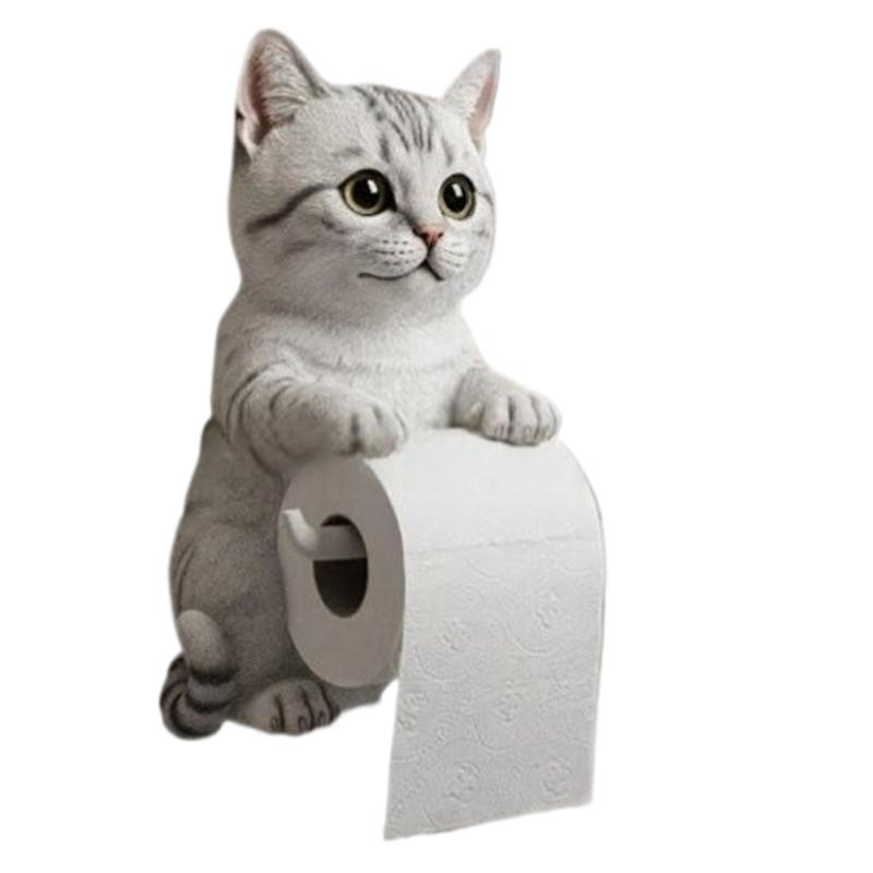 

Держатель для туалетной бумаги в виде кошки Держатель для туалетной бумаги в виде кошки Настенная стойка для рулонов Милый диспенсер Диспенсер для туалетной бумаги для ванной комнаты Украшение