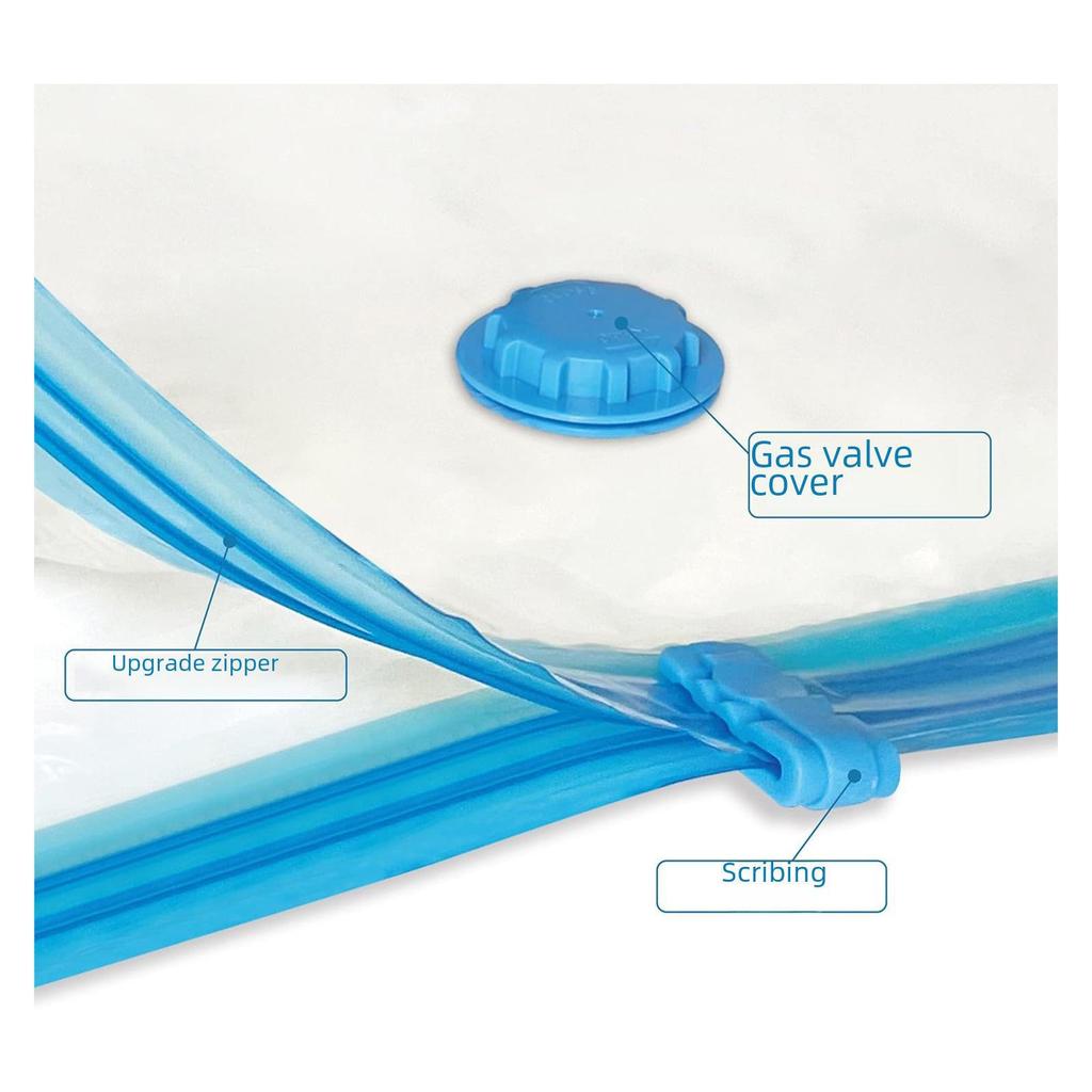 Cross-Border Thick Transparent Vacuum Storage Bag for Clothes & Quilts