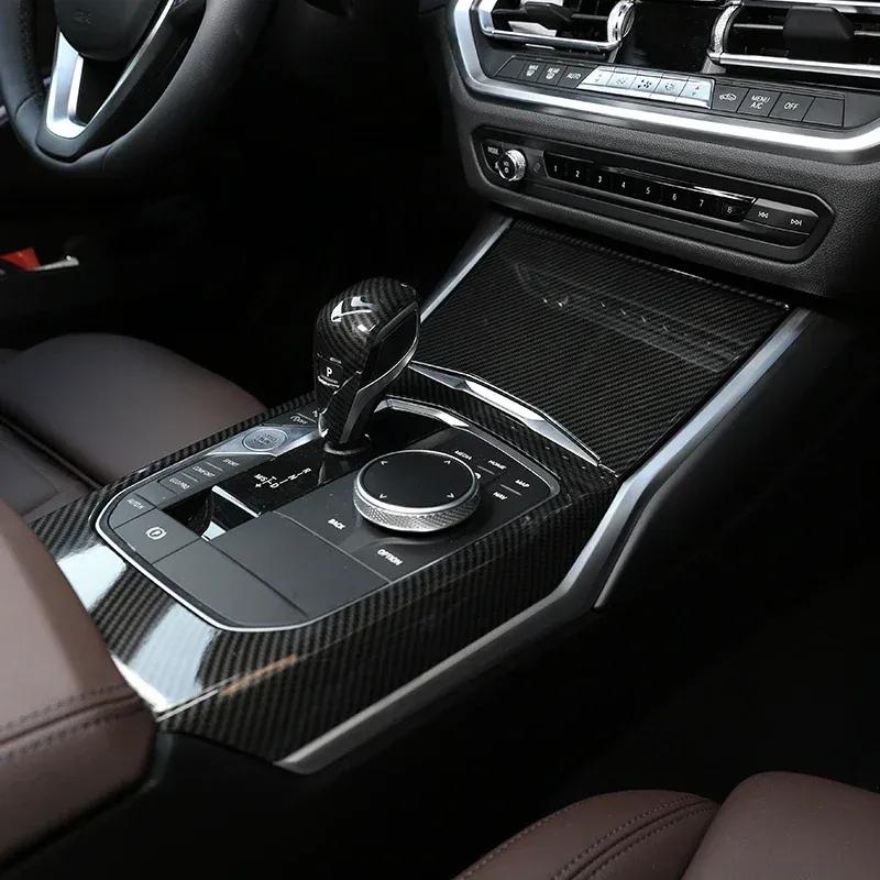 Center Console Gear Shift Panel Cover Gear Lever Surround Decor Sticker Car Accessories For BMW 3 4 Series G20 G22 -2026 LHD