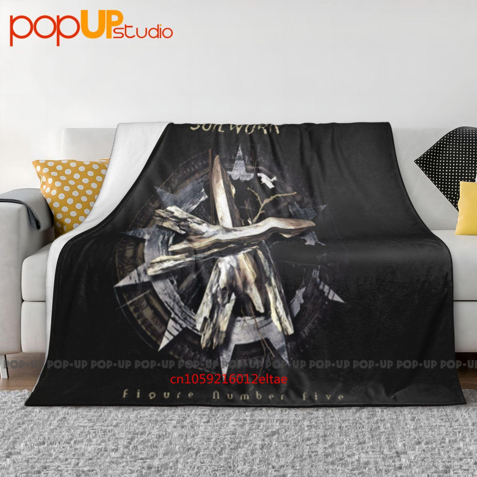 Soilwork Swedish Melodic Death Metal Band Figure Number Five Ultra-Soft Blanket Quilt Winter Sofa Cover Bed Covers Size: 75*100cm, Weight: 230 GSM