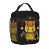 Pokemoned Pikachu Anime Cartoon Insulated Lunch Bags Large Meal Container Cooler Bag Tote Lunch Box School Outdoor Bento Pouch