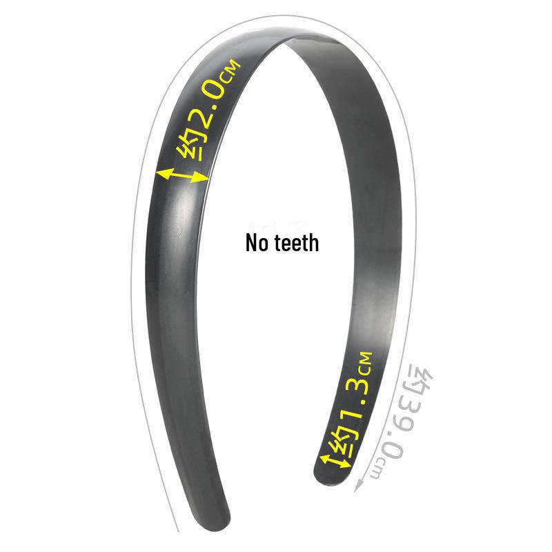 Handmade 2.5CM Toothless Black Hairband - PS Material Hair Accessory