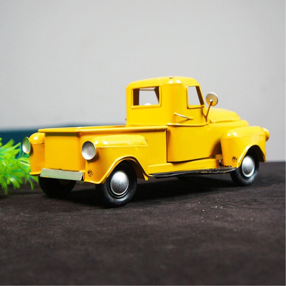 Eisen Pickup Truck Modell Tisch-Pickup Truck Spielzeug Bauernhaus LKW Dekoration Büro Dekoration