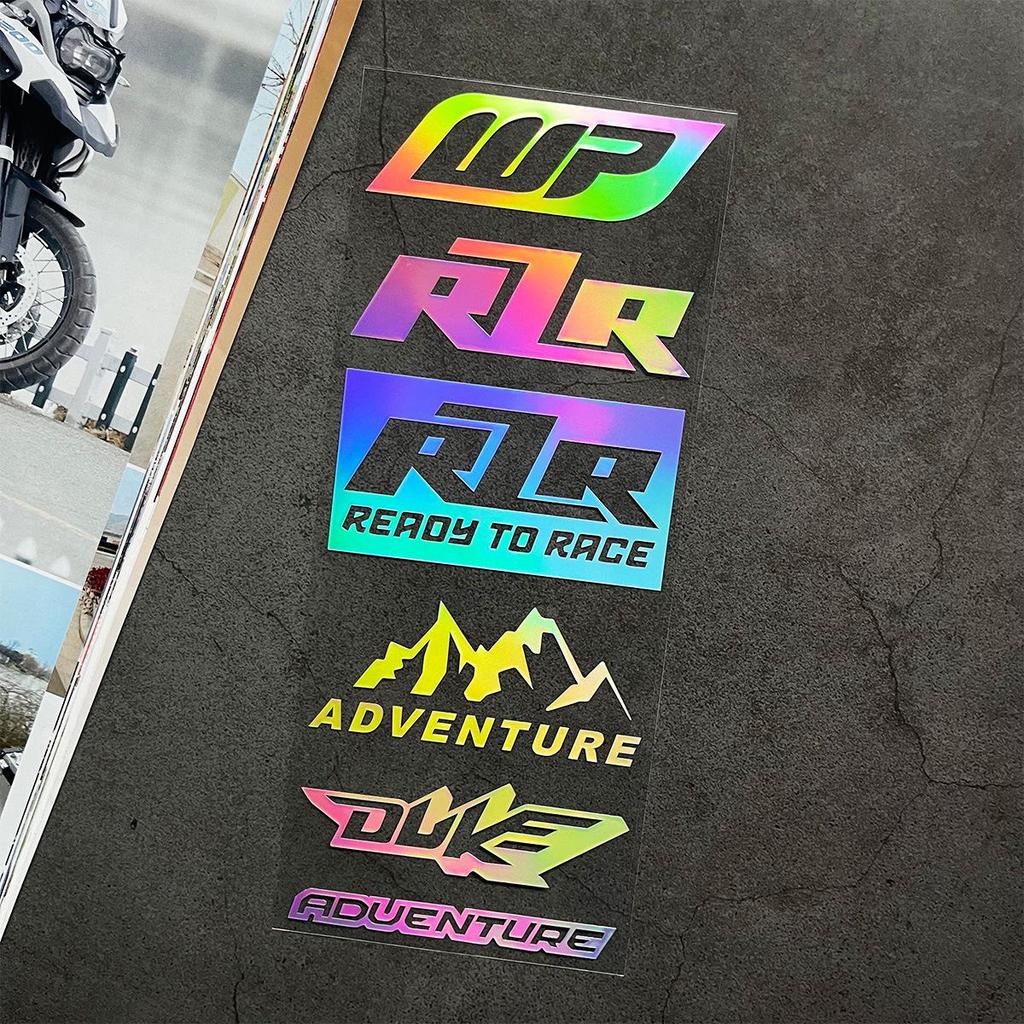 Reflective WP Shock Absorber Sticker for Motorcycles - R2R Adventure Helmet & Car Body Decals