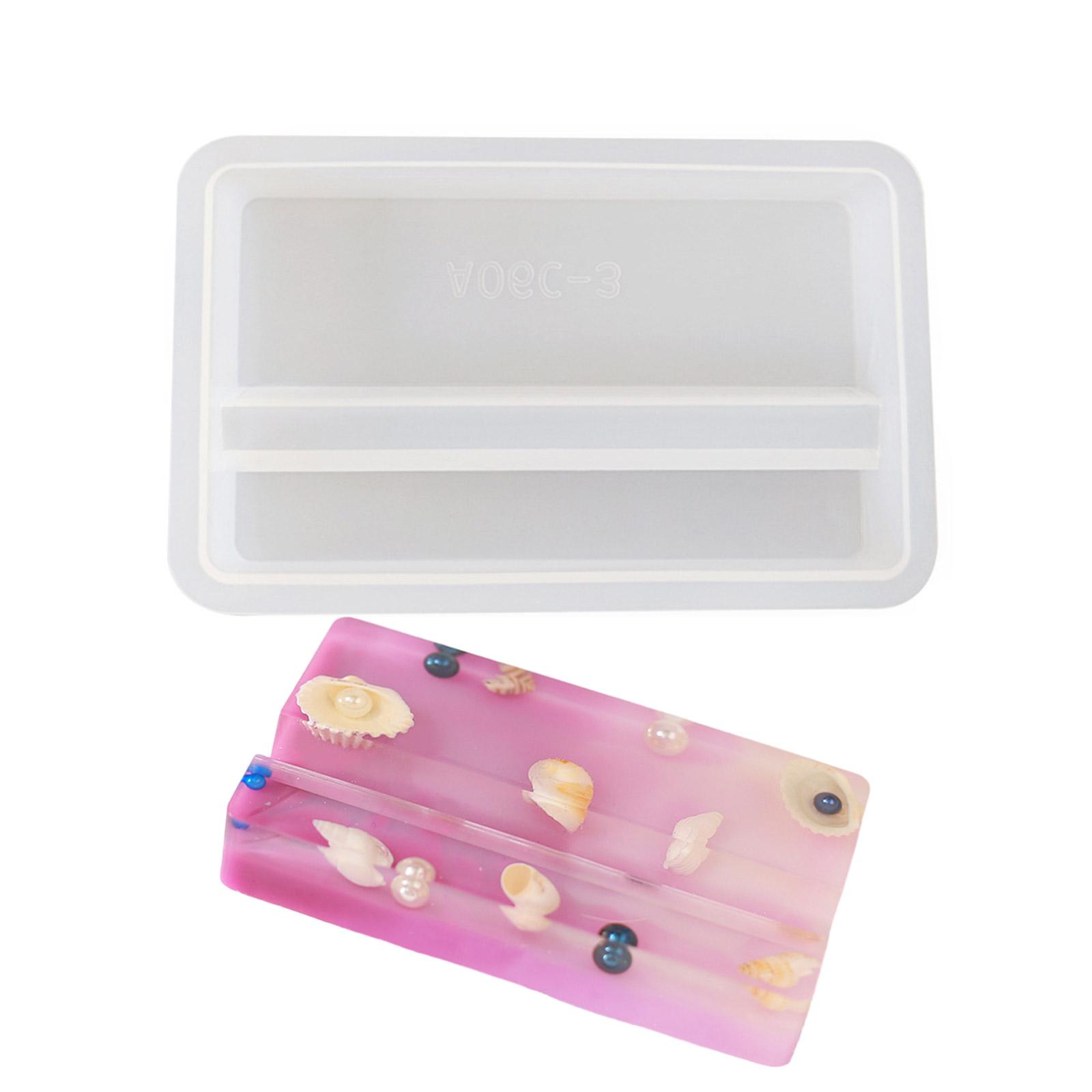 

Прямоугольная силиконовая форма для подставки для мобильного телефона, легко извлекаемая форма для поддержки смартфона, креативная форма для украшения рабочего стола