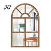 Arched Wall Mirror Stickers Window Decor, Wooden Frame Acrylic Fake Mirror, Minimalist Arch Self-Adhesive Windowpane Sticker for Living Room