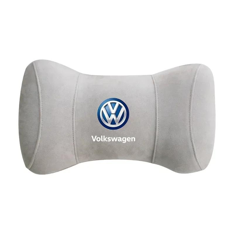 

2026 Hot For VW VOLKSWAGEN Memory Foam Cars Seat Headrest Neck Pillow for Volkswagen Golf 8 TAYRON X Touareg TACQUA Jetta Tiguan білий