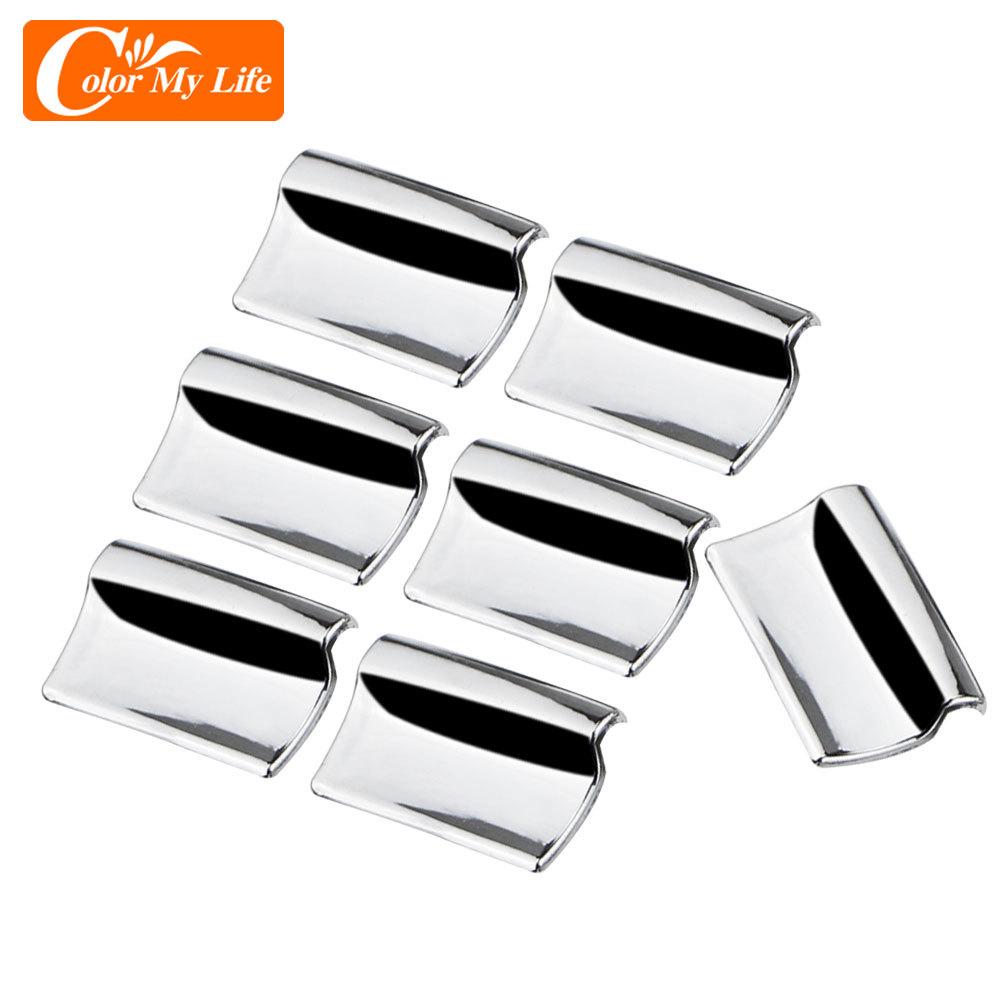 7Pcs/Set Chrome for BMW F10 F18 F07 5 Series 5GT 2010 - 2018 Window Glass Lifter Switch Buttons Sequins Decoration Trim