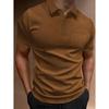 Summer New Men'S Polo Shirt Short-Sleeved Button-Down T-Shirt Loose Pocket Tops For Men