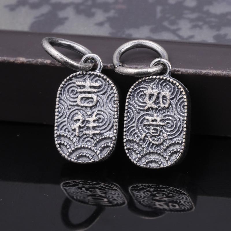 Antique Silver Lotus Seed Pod Pendant and Bracelet Necklace with Color-Preserving Finish