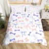 Princess Bowknot Duvet Cover Red Strawberry Polka Dots Bedding Set Hand Drawn Cartoon Comforter Cover Dreamy Fairy Quilt Cover
