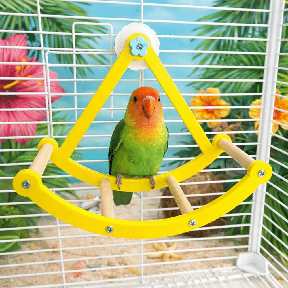 Bite Resistant Parrot Swing Toy Hanging Rocking Perch Stand Entertainment