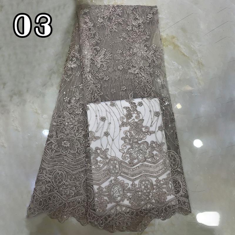 91*130cm Sequin Tulle Lace Fabric High Quality Groom Nigerian Embroidery African Lace Fabric For Diy Sewing Evening Party Dress