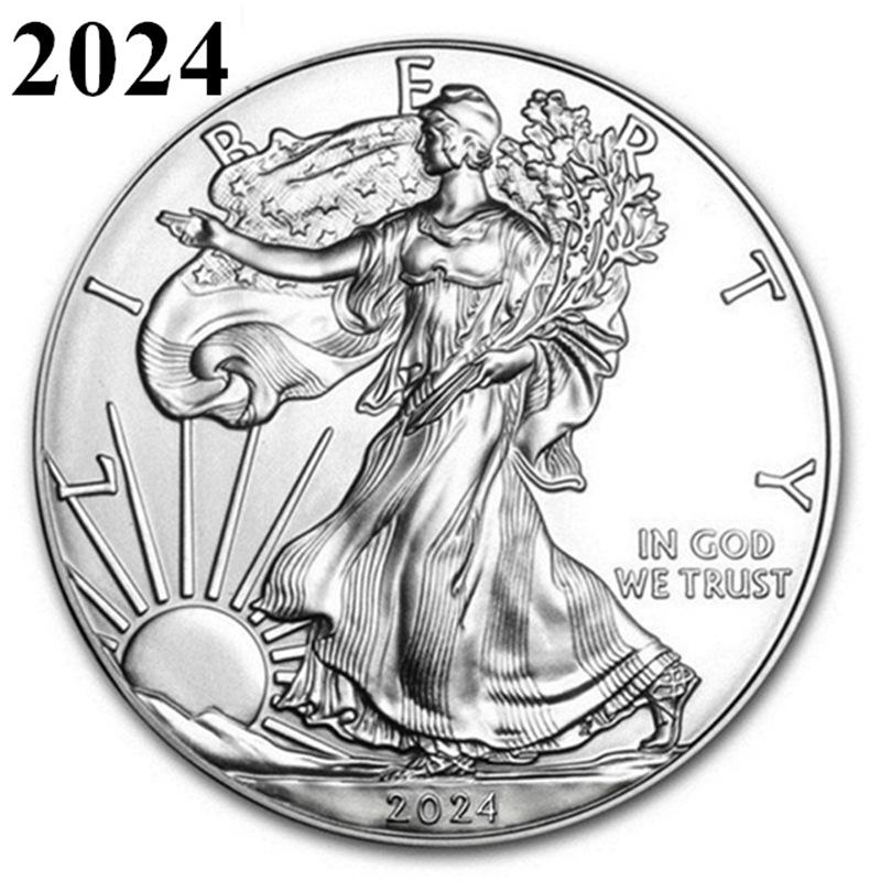 Статуя Свободы 2024 Серебряный Орел Доллар Памятная Монета Медаль gray