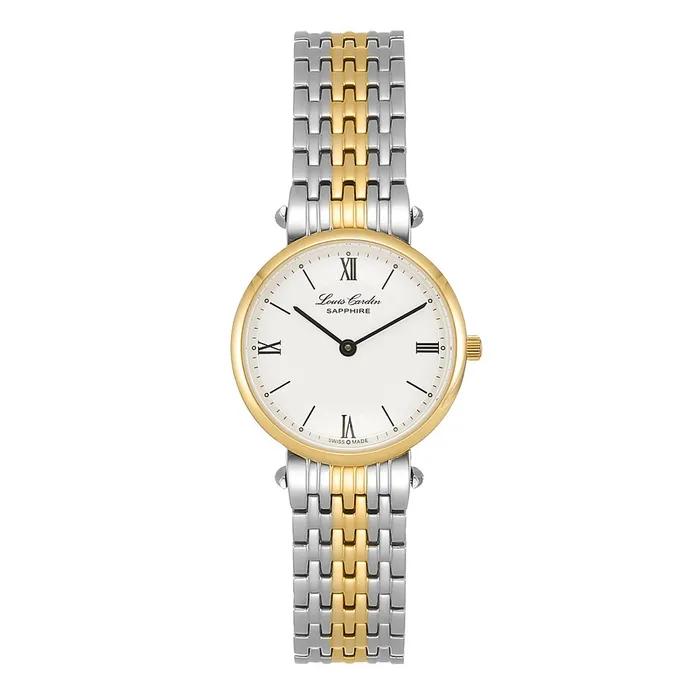 Swiss-made slim round metal watch LC008GD_L