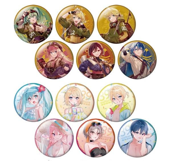 

39Culture 2024 Trading Large Metallic Badges, 1 Box/12 Badges