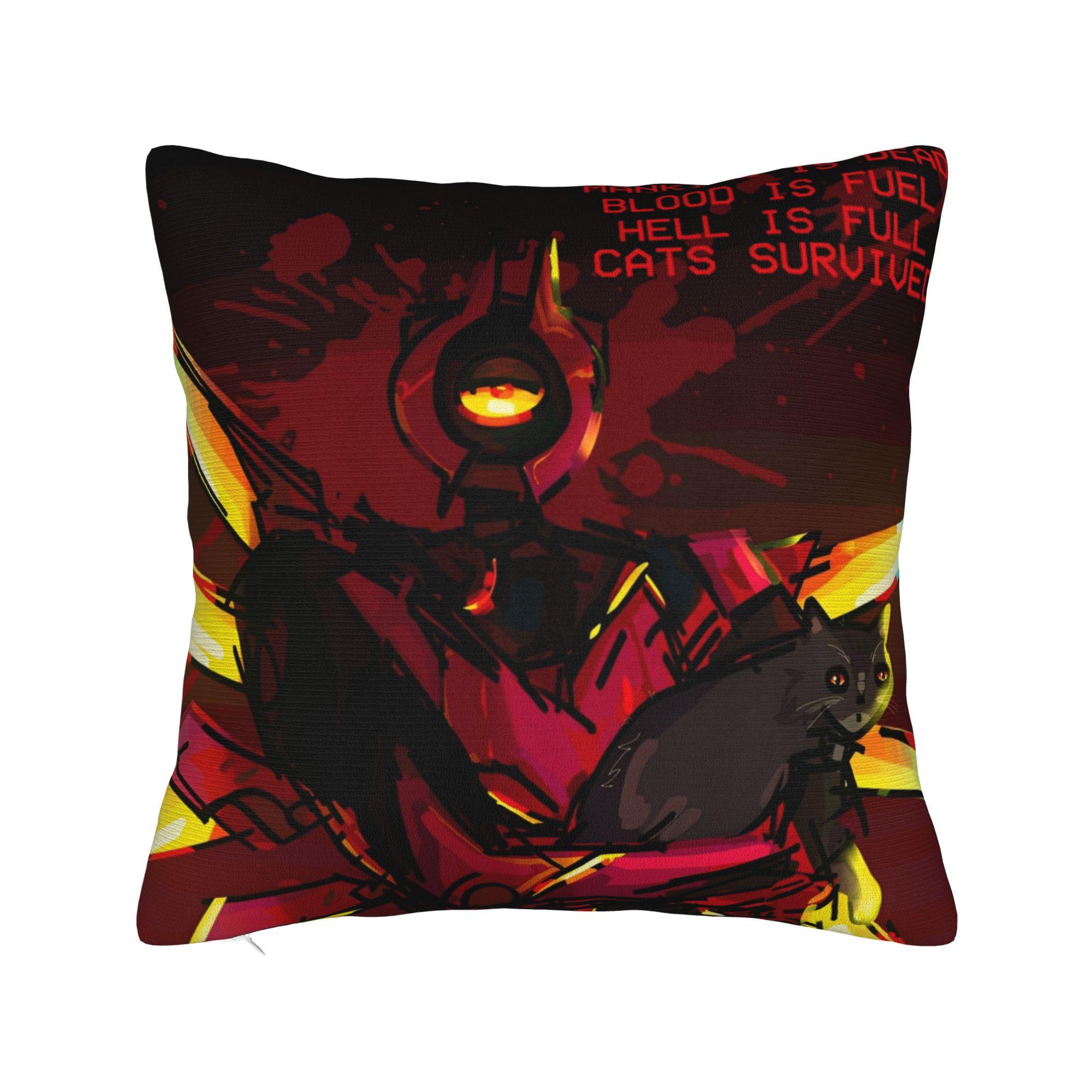 

Print Ultrakill V1 V2 Shooting Game Pillowcase Polyester Cushion Cover Decor Hell is Full Throw Pillow Case Cover Chair Square 12x12Inch