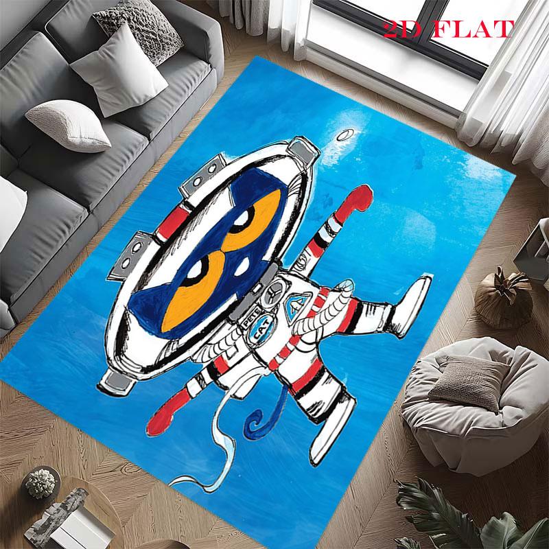 Pete Cat Magic Carpet Rug for Living Room Bedroom Home Sofa Decoration,Kids play Nonslip Floor Mat