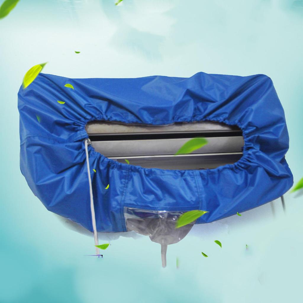 Wall Mounted Air Conditioning Cleaning Bag with Water Pipe Waterproof Dust Cover Durable Split Air Conditioner Washing Cover