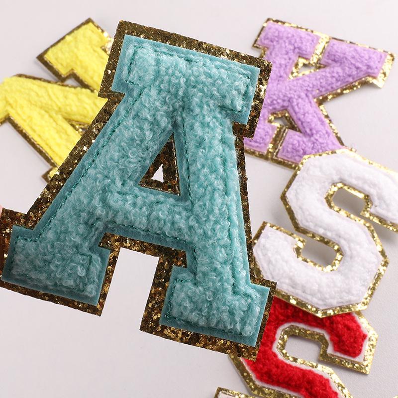 Computer Embroidery Label English Alphabet Phnom Penh Chenier Towel Embroidery Badge Sticker Clothing Accessories Decorative Embroidery Cloth Sticker