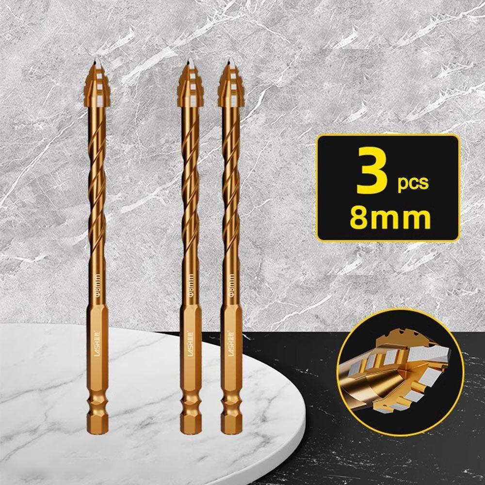 2/3/4/5Pcs Four-Edged Eccentric Drill Bit Skewed Head Concrete Drill Bit Set  Drilling Tool