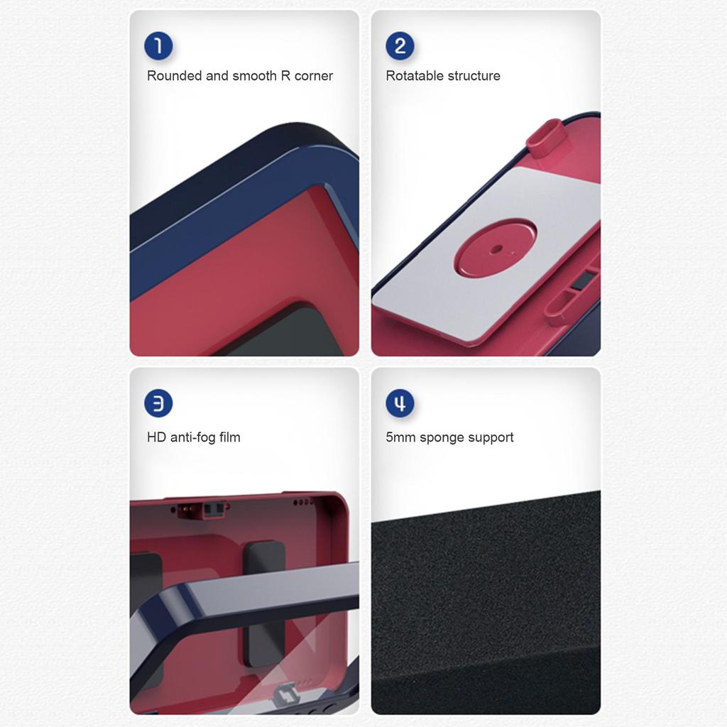 90 Degree Bathroom Phone Waterproof Case Holder Punch Free Shower Phone Holder