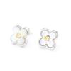 Summer Exquisite High Sense Natural Fritillary Four-leaf Clover Stud Earrings Gold-plated 925 Silver Needle Flower Earrings Women's Models