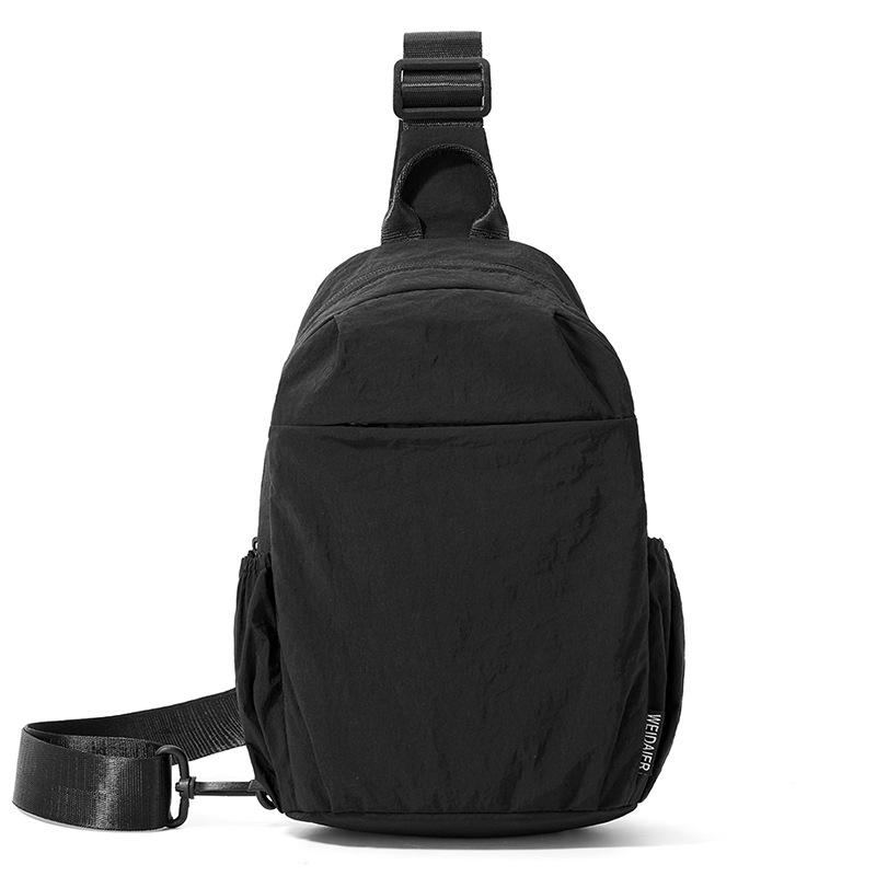 

Жіноча легка вулична нагрудна сумка-кросбоді для піших прогулянок - Велика місткість, повсякденний та простий дизайн 18x8x30 cm чорний