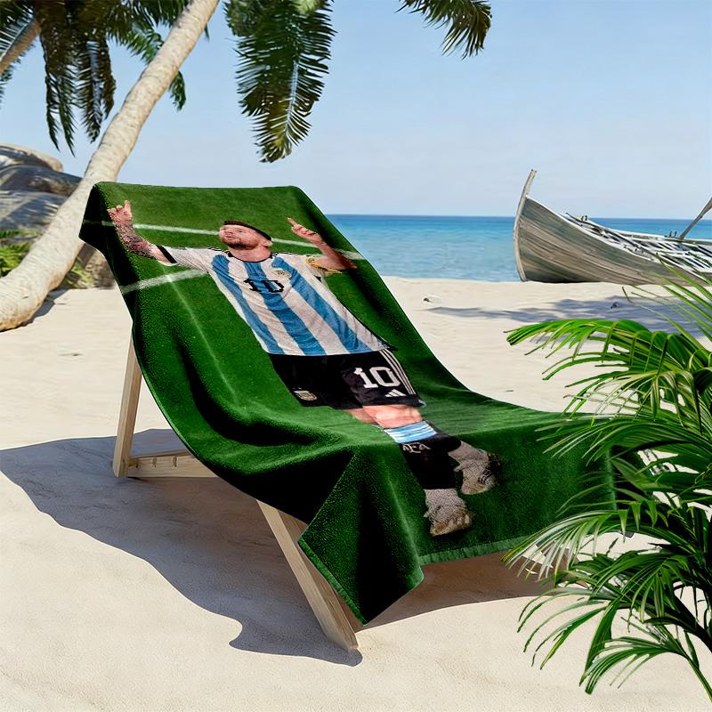 Asciugamano da Spiaggia con Stampa di Messi, Asciugamano Grande Morbido ad Asciugatura Rapida per Spiaggia Campeggio Nuoto