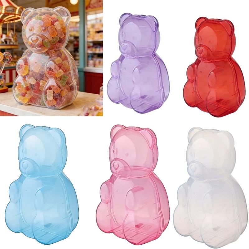 Bear Shape Candy Storage Container Craft Of ABS Plastic With Tight Seal Lid For Kitchen Organization