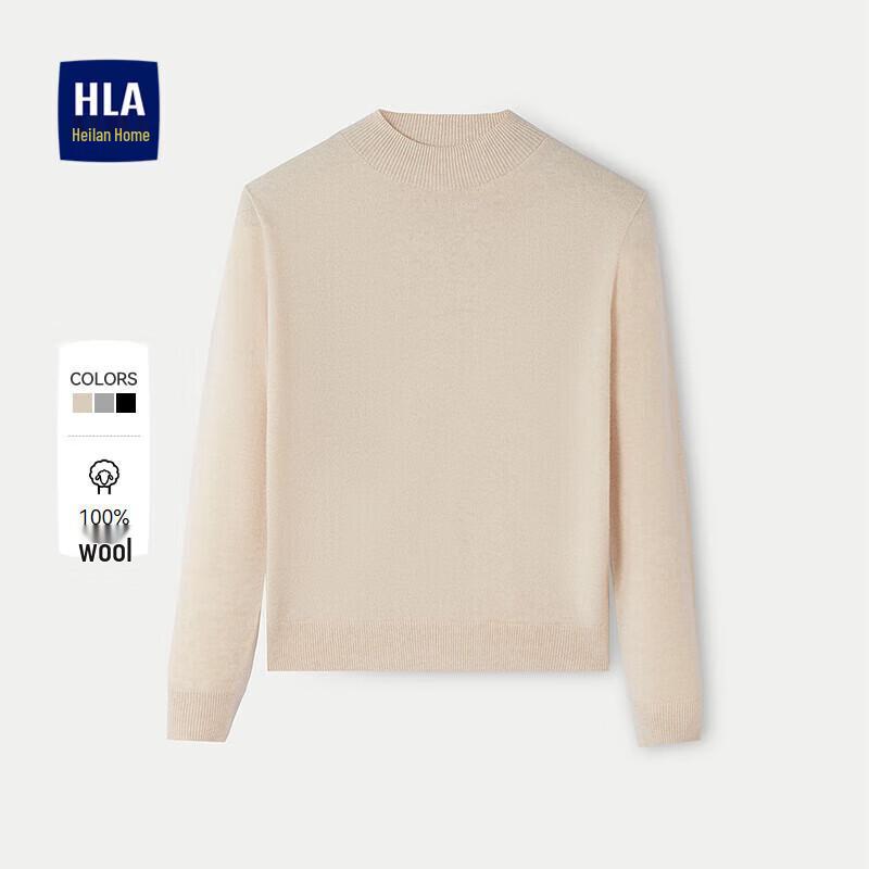 HLA Women's Pure Wool Semi-High Collar Knit Sweater